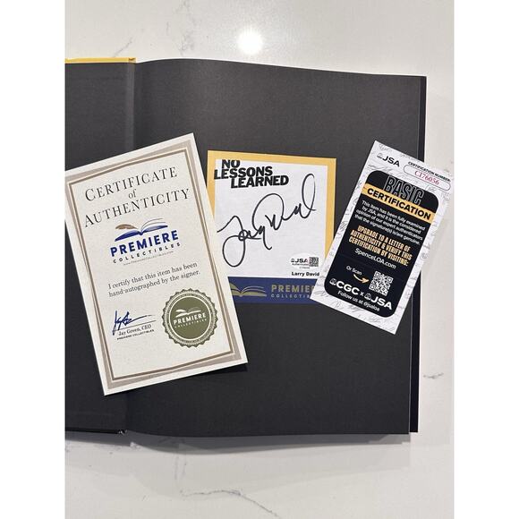 SIGNED Larry David Lessons Learned Making of Curb Your Enthusiasm Book JSA COA - Picture 2 of 12